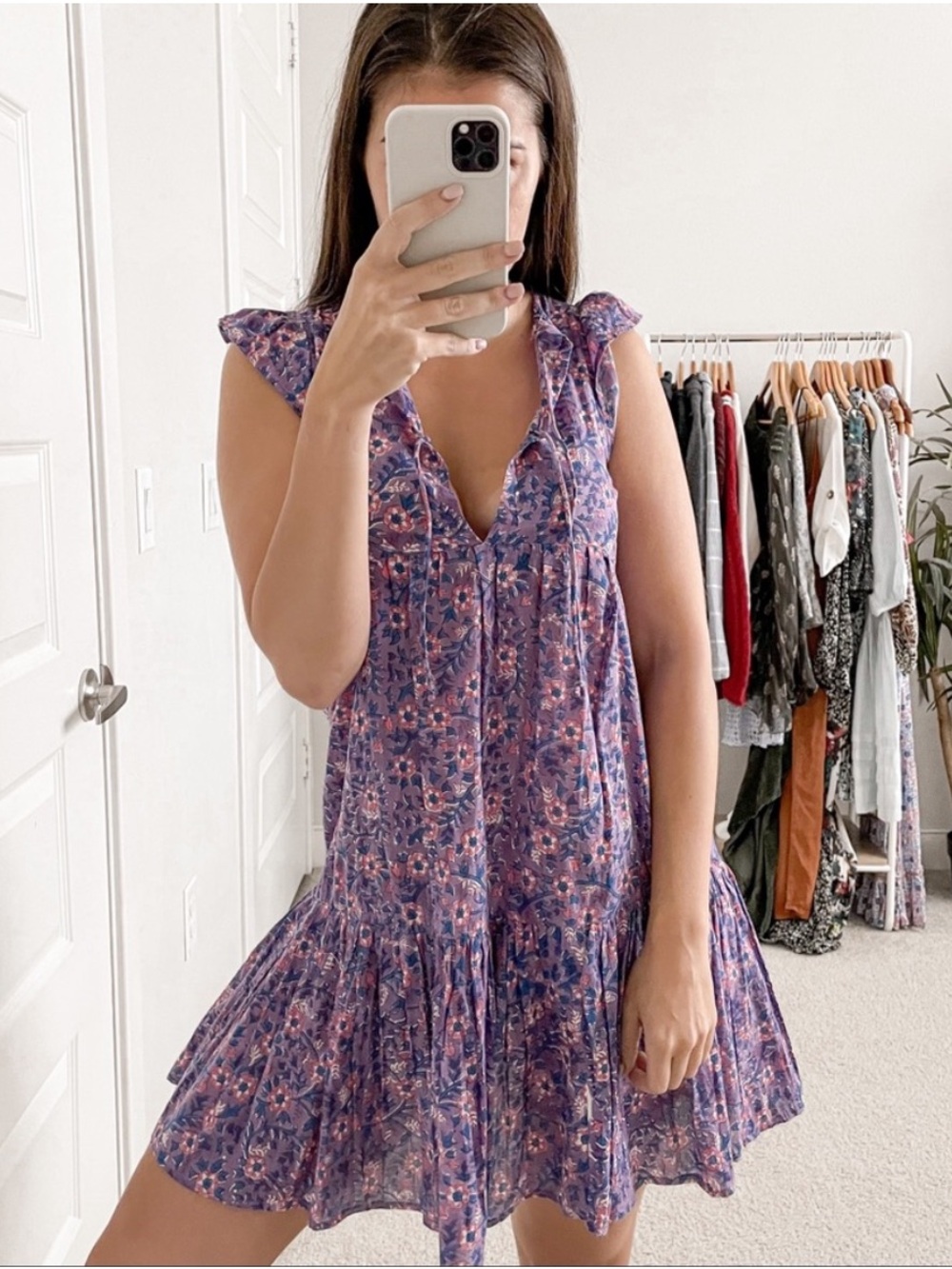 Emerson Fry Angel Dress Violet Wildflower
